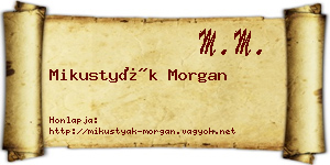 Mikustyák Morgan névjegykártya